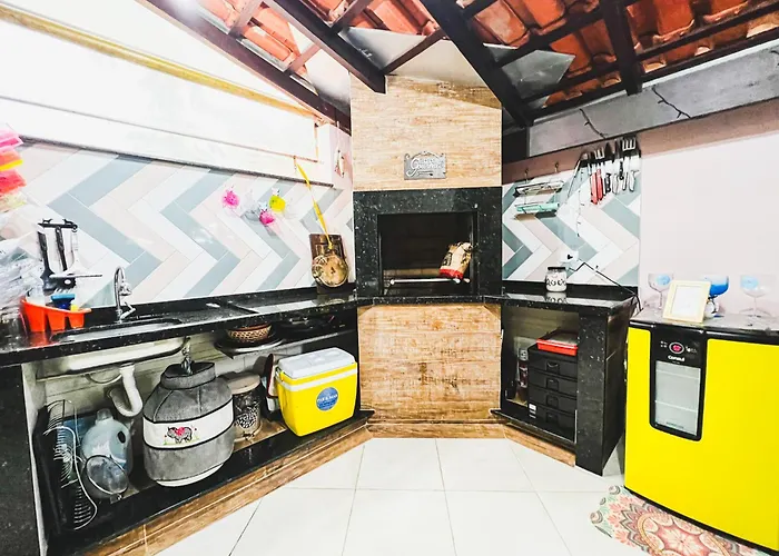Paz E Mar Beach House - Area Gourmet Completa